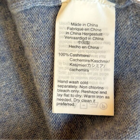 J Crew Cashmere Sweater Light Blue V Neck Womens Size Small - Picture 7 of 9